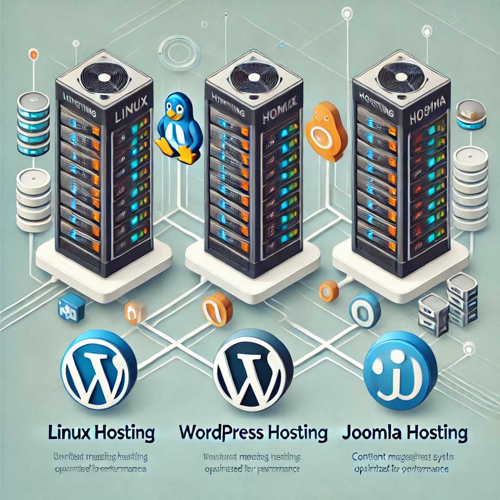 comparison between wrodpress hostTjoomla host and linu host